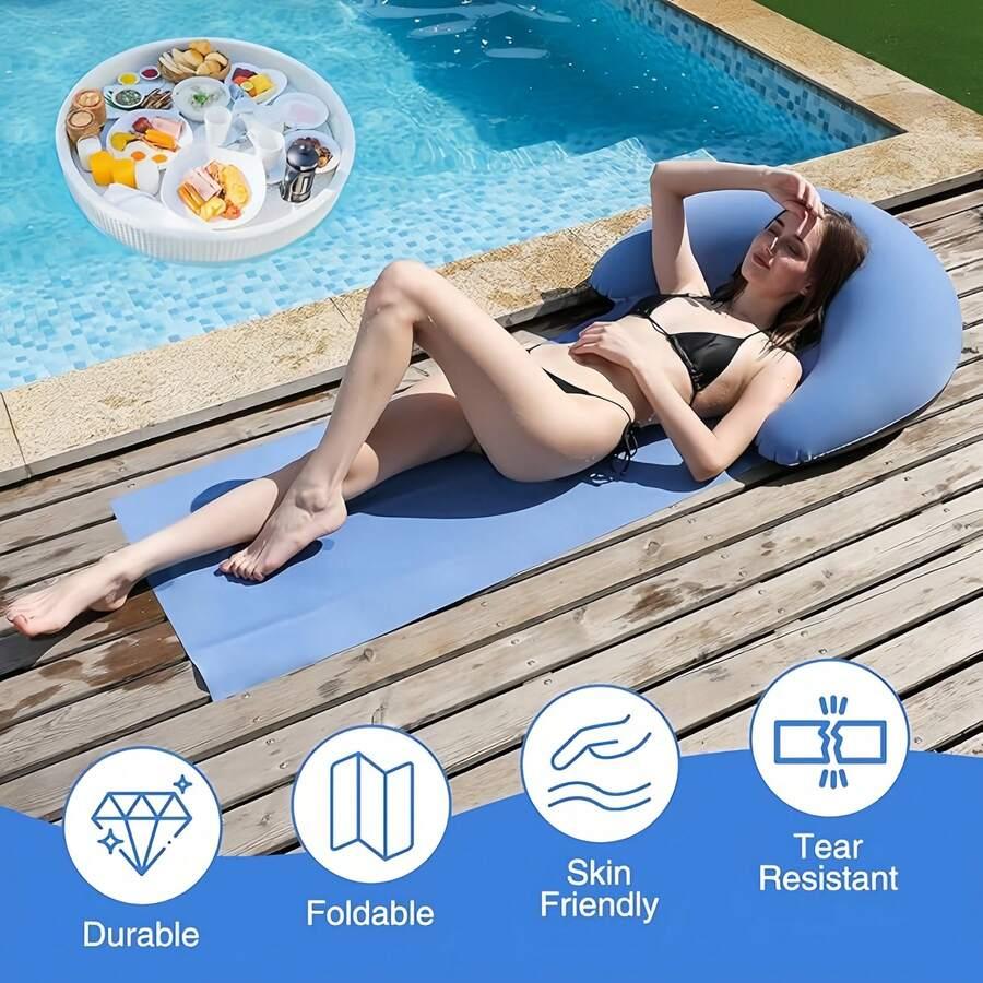 SHEIN NIEBIESKA MATA PLAŻOWA S07__60X160CM