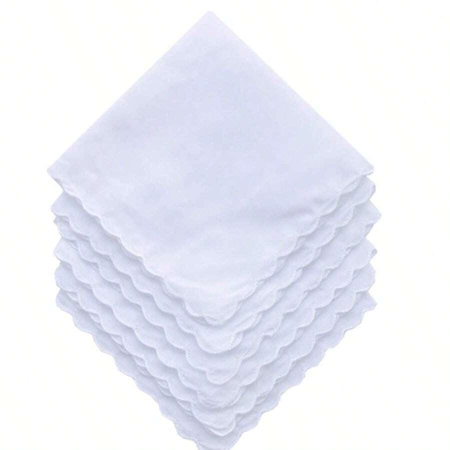 SHEIN BIAŁA CHUSTECZKA MATERIAŁOWA 3 SZTUKI S07__30X30