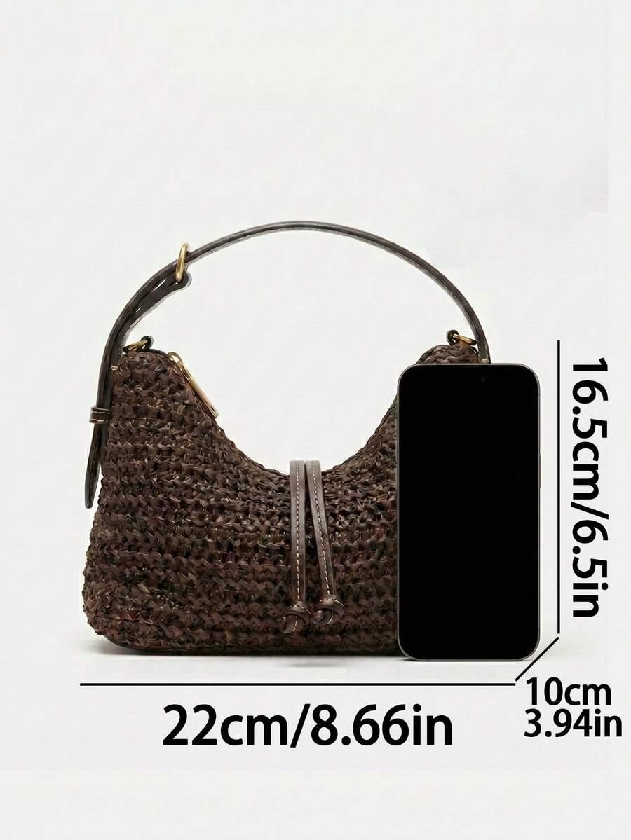 SHEIN BRĄZOWA TOREBKA PASEK S07