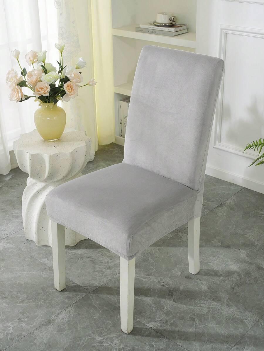 SHEIN SZARY POKROWIEC NA KRZESŁO S07__38X38X45