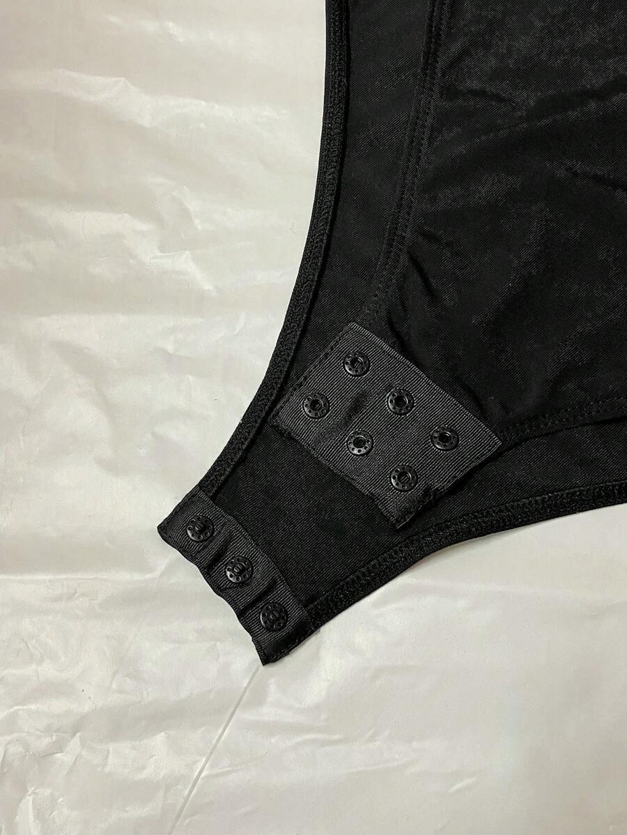 SHEIN CZARNE CIĄŻOWE BODY S06__S