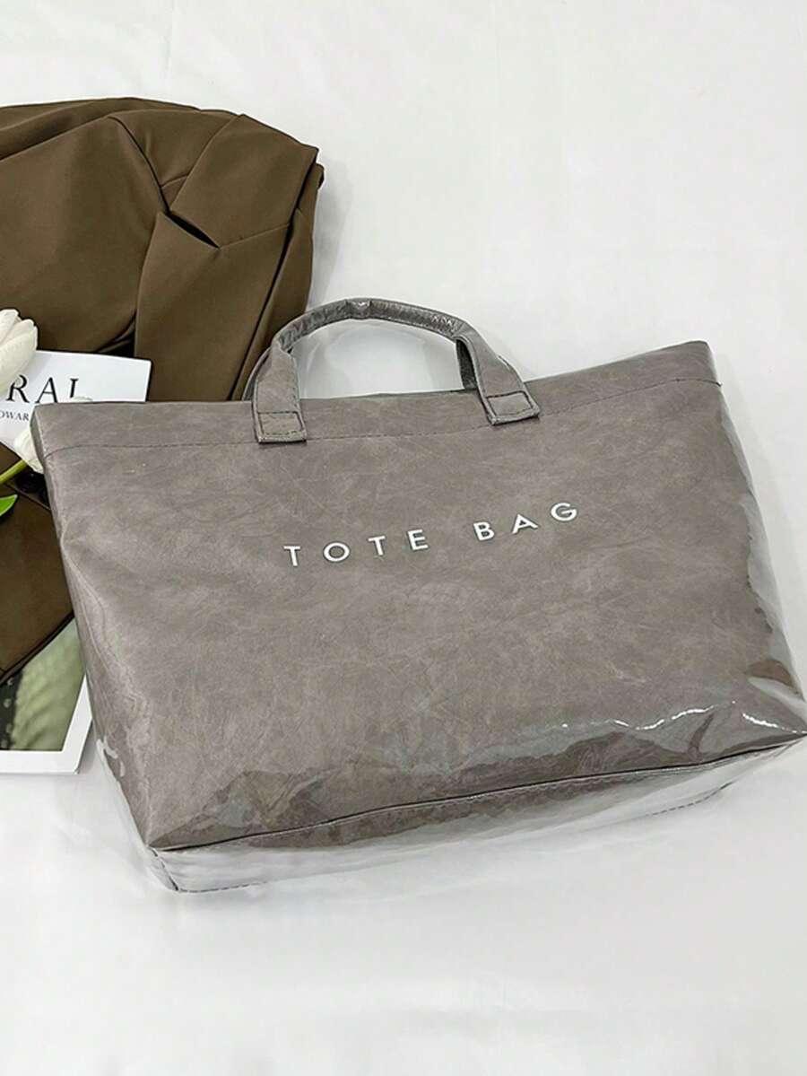 SHEIN TORBA NAPIS POŁYSK S07__36X31CM