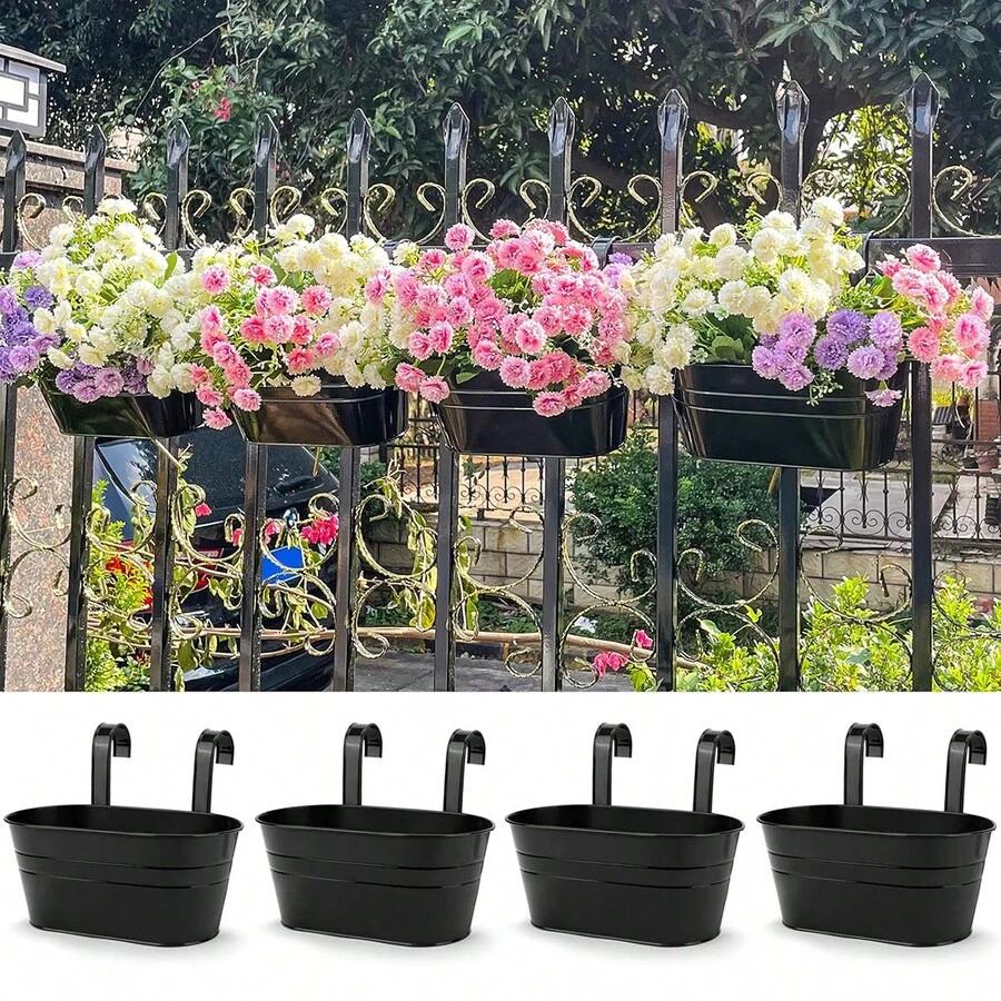 SHEIN CZARNA WISZĄCA DONICZKA 4-PACK S07__27X9,4X12CM