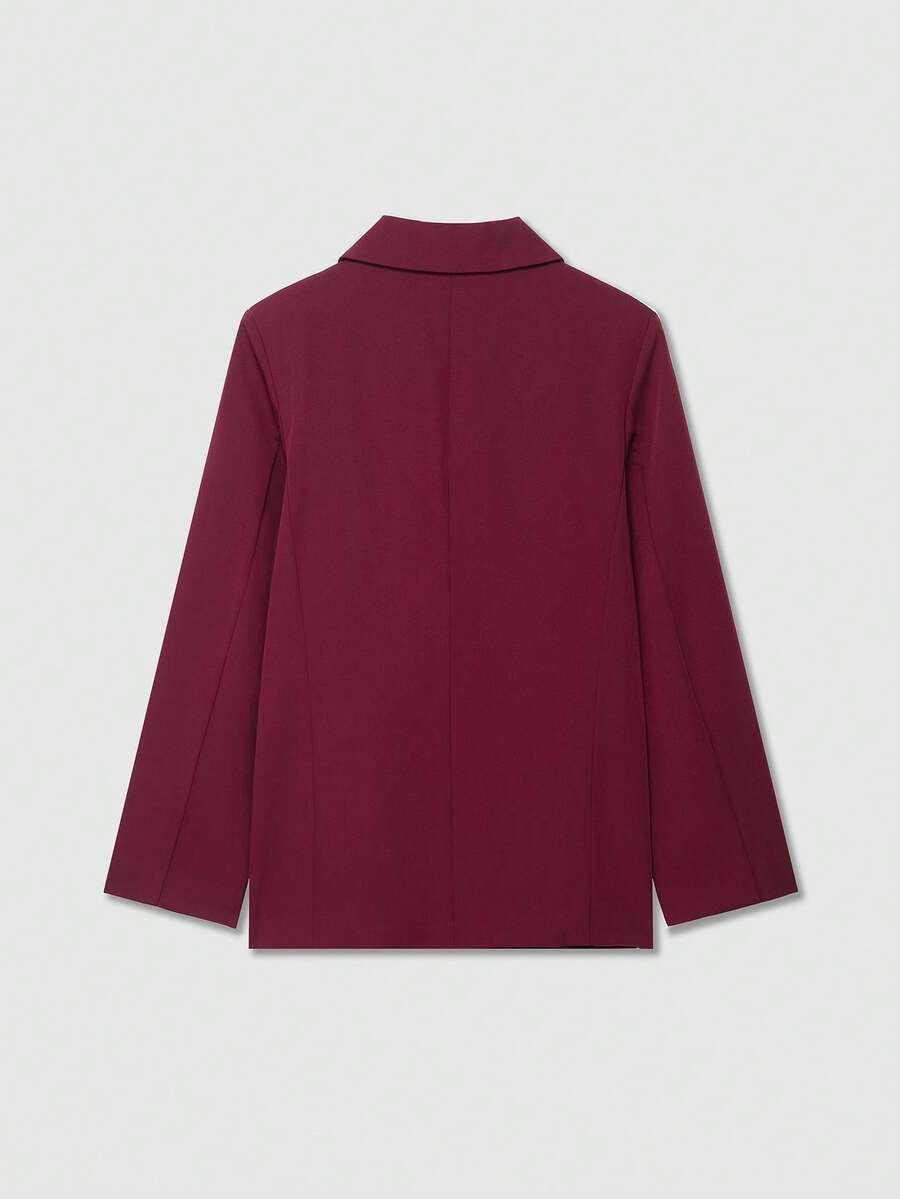 SHEIN BORDOWA MARYNARKA GUZIKI S06__S