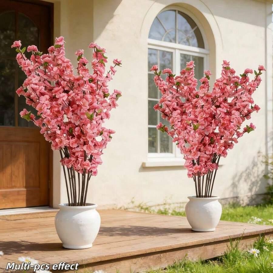 SHEIN RÓŻOWY SZTUCZNY KWIAT 2-PACK S07__60