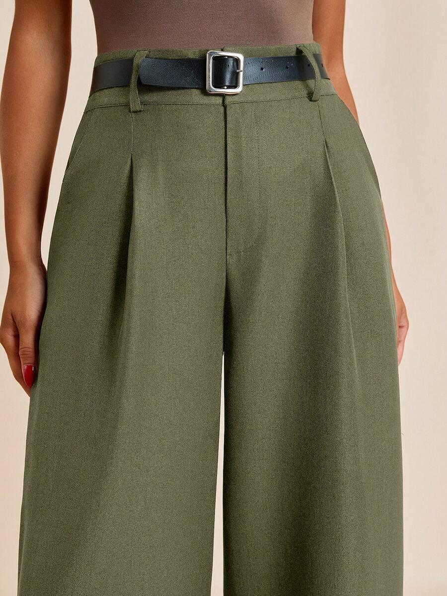 SHEIN ZIELONE SPODNIE CASUAL S06__M