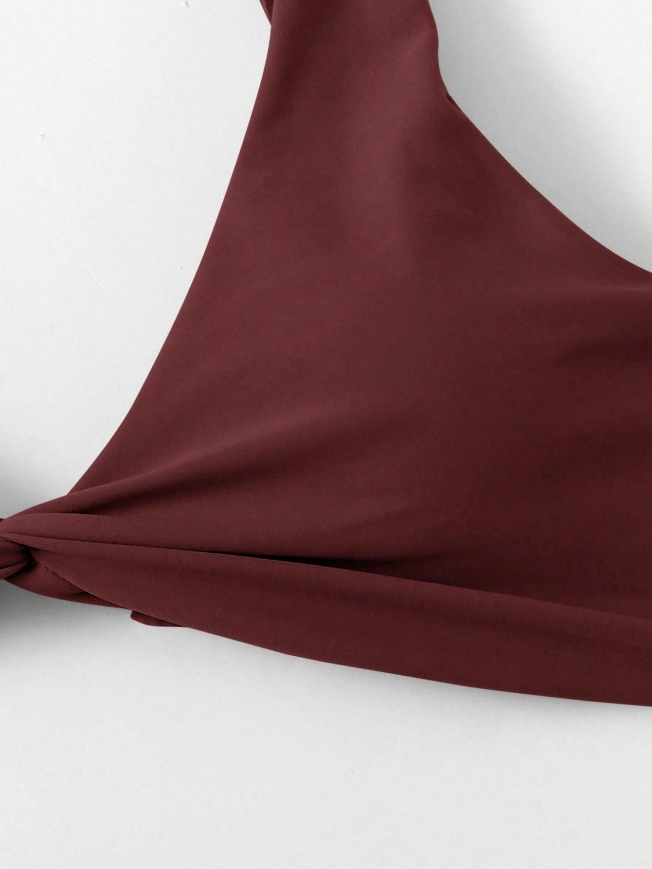 SHEIN BRĄZOWY DWUCZĘŚCIOWY STRÓJ KĄPIELOWY S09__S