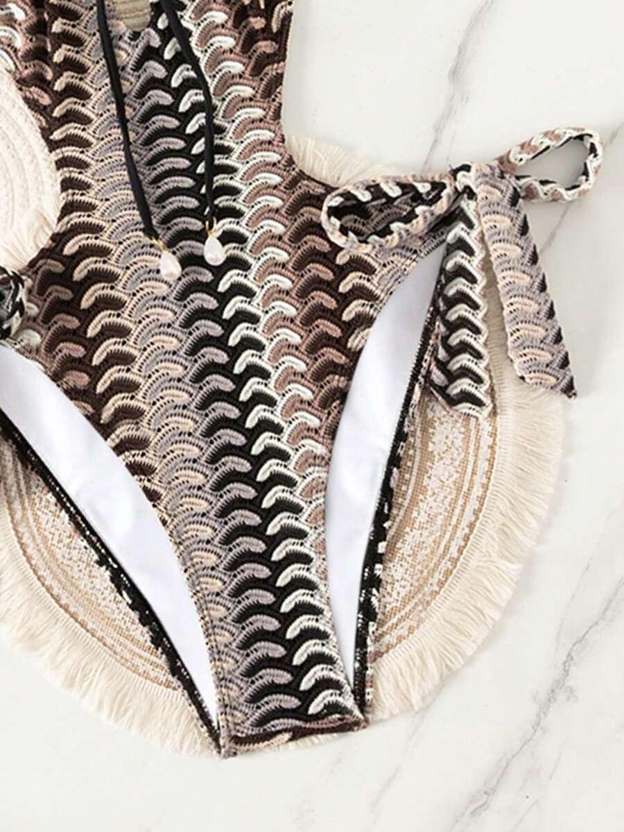 SHEIN JEDNOCZĘŚCIOWY STRÓJ KĄPIELOWY S09__L