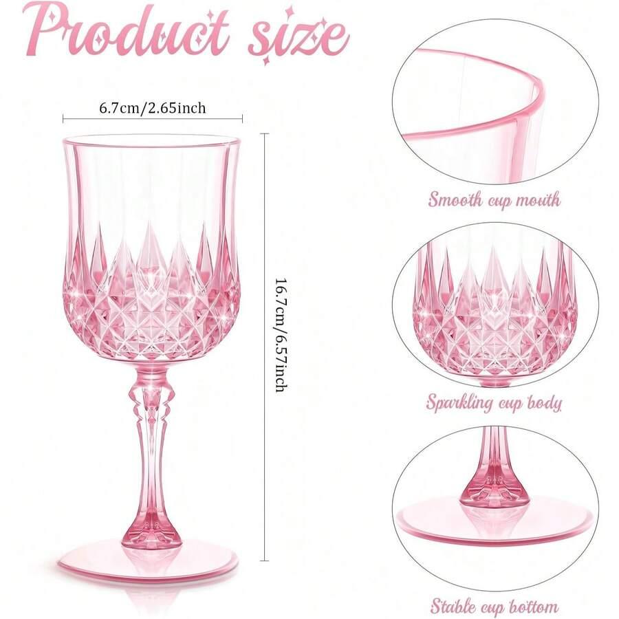 SHEIN RÓŻOWY KIELISZEK 6-PACK S07__