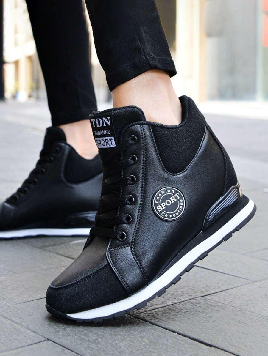 SHEIN CZARNE BUTY SPORTOWE NA KOTURNIE W01__35