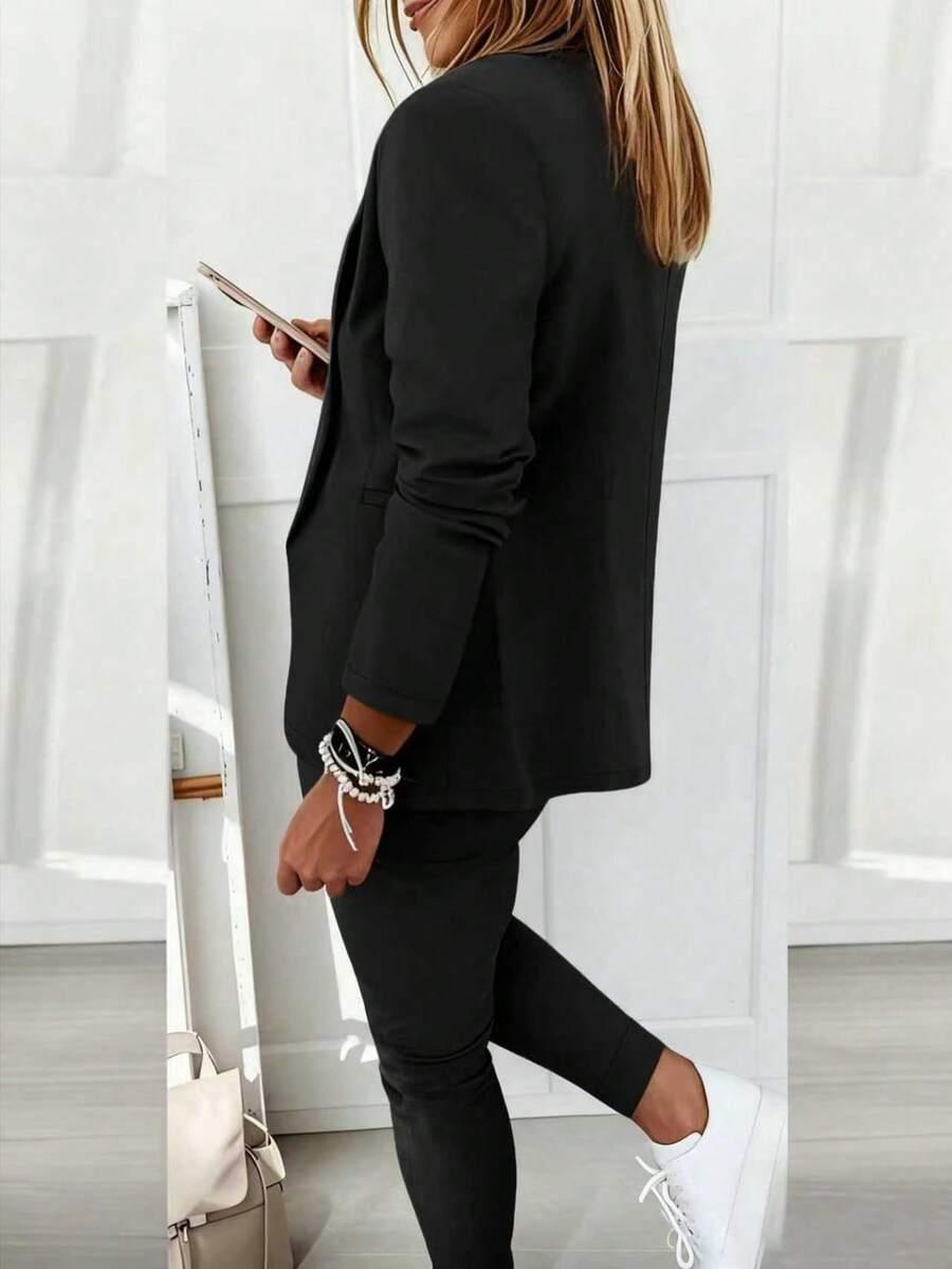 SHEIN MARYNARKA SPODNIE KOMPLET S06__L