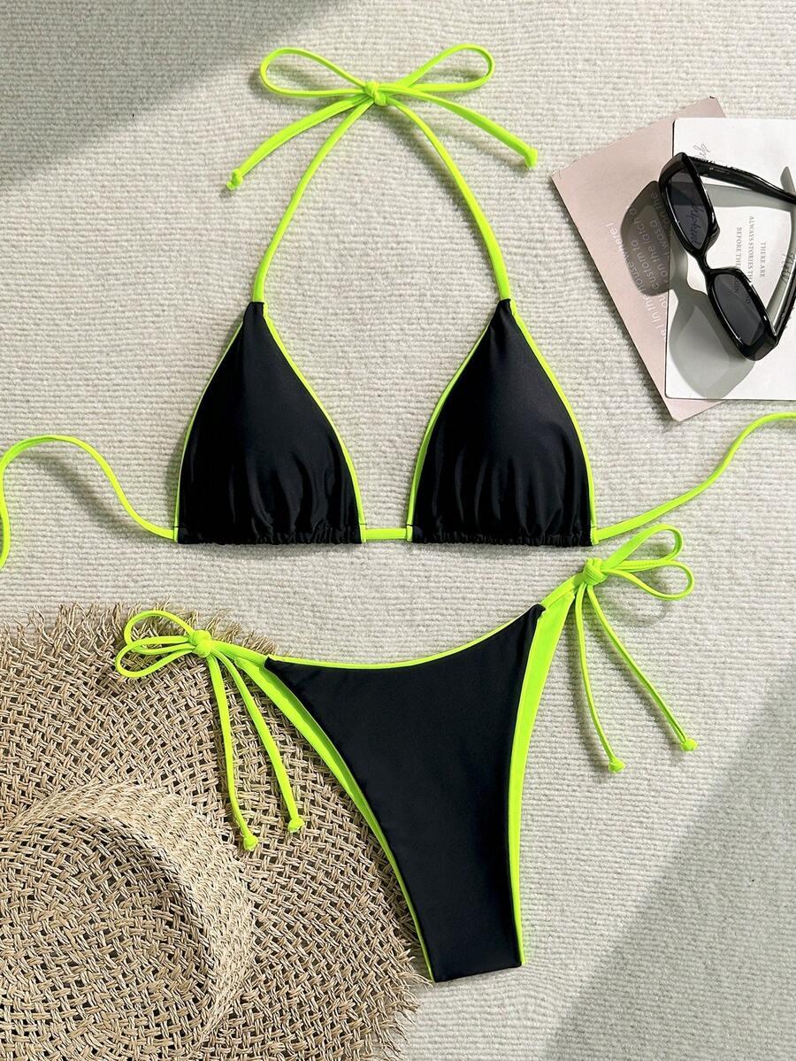 SHEIN DWUCZĘŚCIOWY STRÓJ KĄPIELOWY S09__L