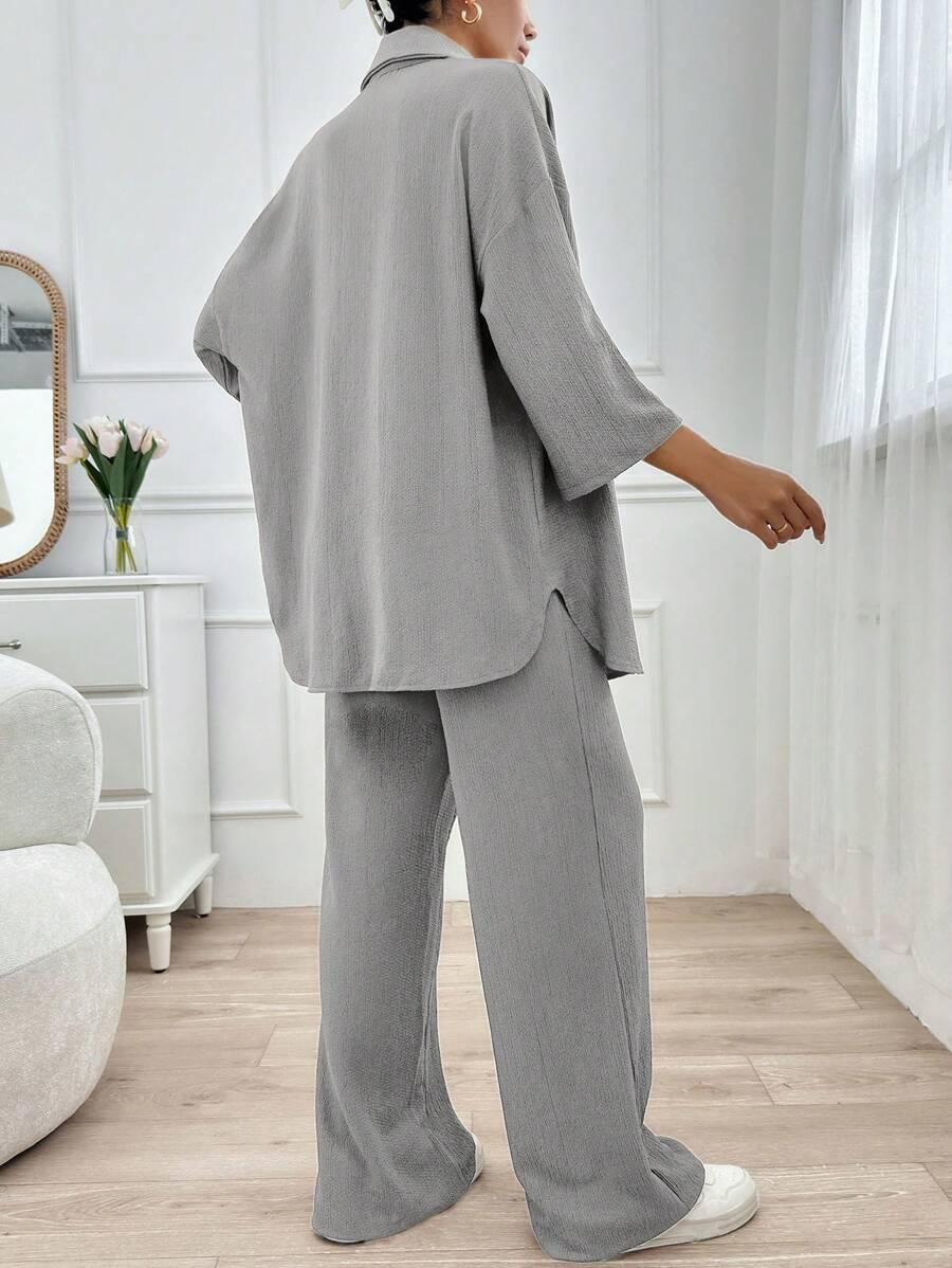 SHEIN KOSZULA SPODNIE KOMPLET S06__XL