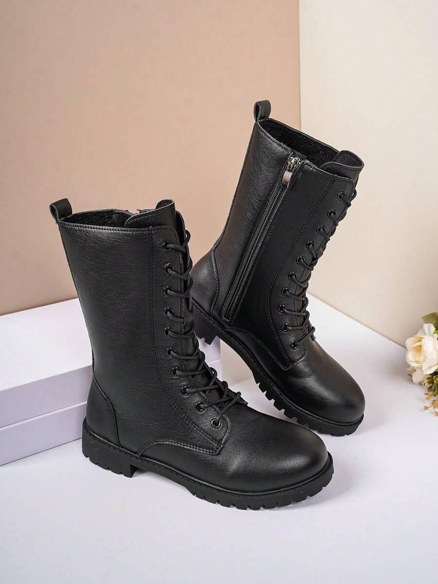 SHEIN CZARNE SZNUROWANE BOTKI W01__37,5