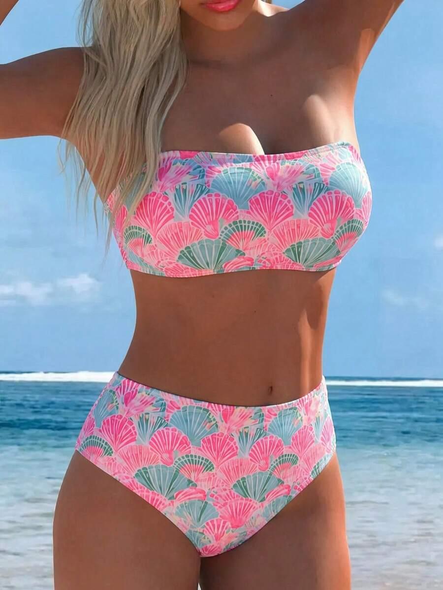 SHEIN DWUCZĘŚCIOWY STRÓJ KĄPIELOWY WZÓR S09__L