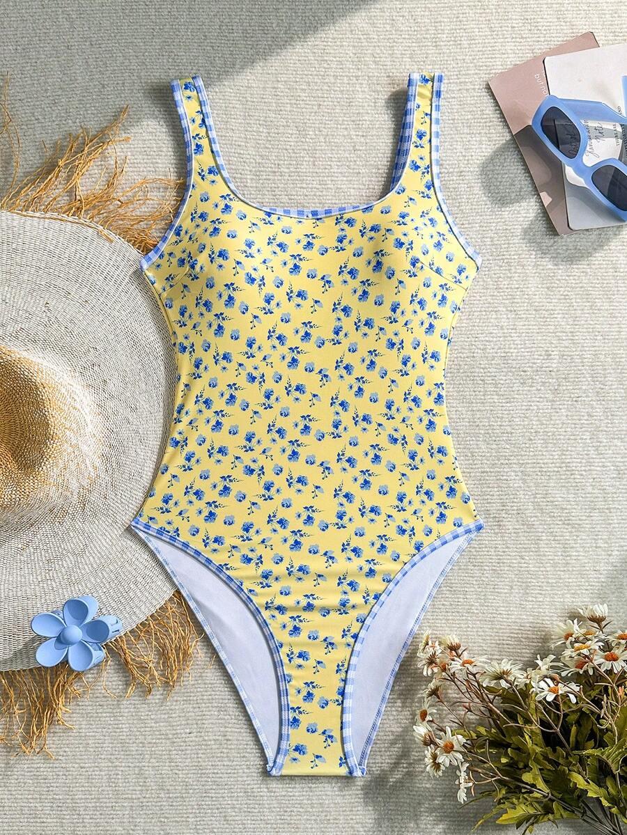 SHEIN JEDNOCZĘŚCIOWY STRÓJ KĄPIELOWY S09__L