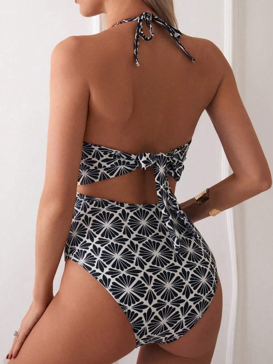 SHEIN JEDNOCZĘŚCIOWY STRÓJ KĄPIELOWY S09__S