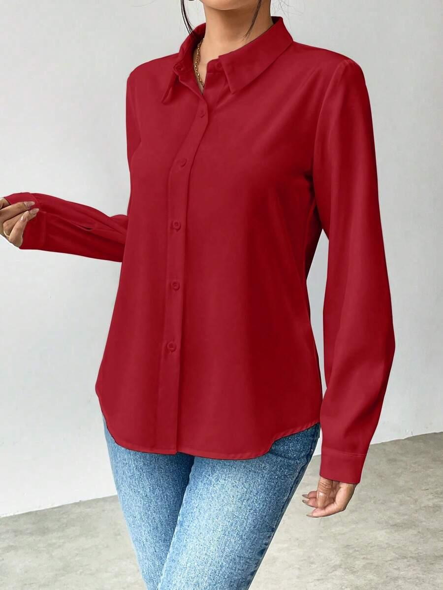 SHEIN CZERWONA KOSZULA GUZIKI S06__XL