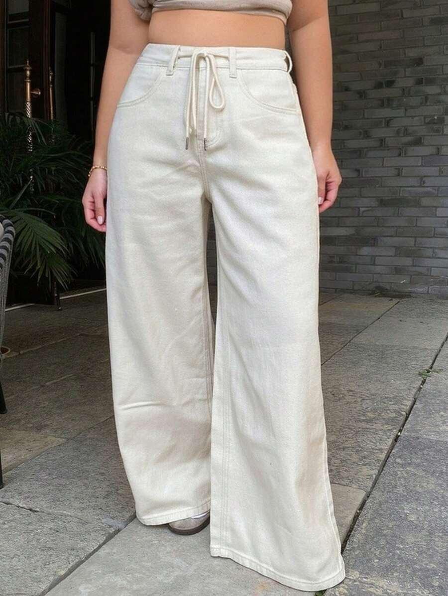DAZY BEŻOWE SPODNIE JEANS S06__50