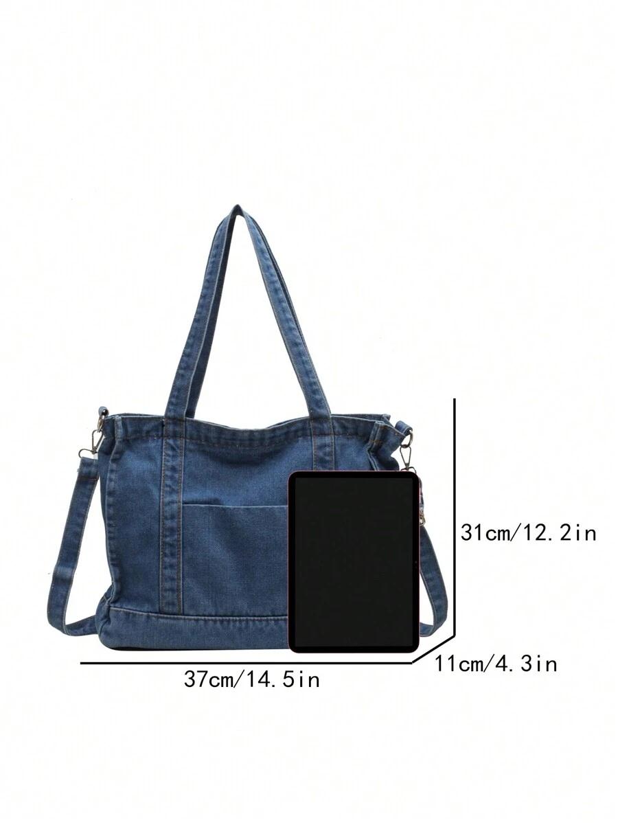 SHEIN NIEBIESKA JEANSOWA TORBA S07__37X11X31