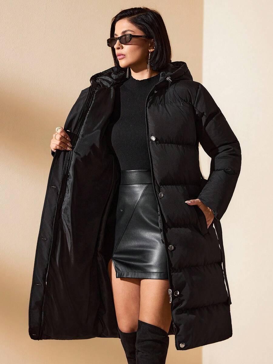 SHEIN CZARNA PIKOWANA KURTKA ZAMEK W01__XL