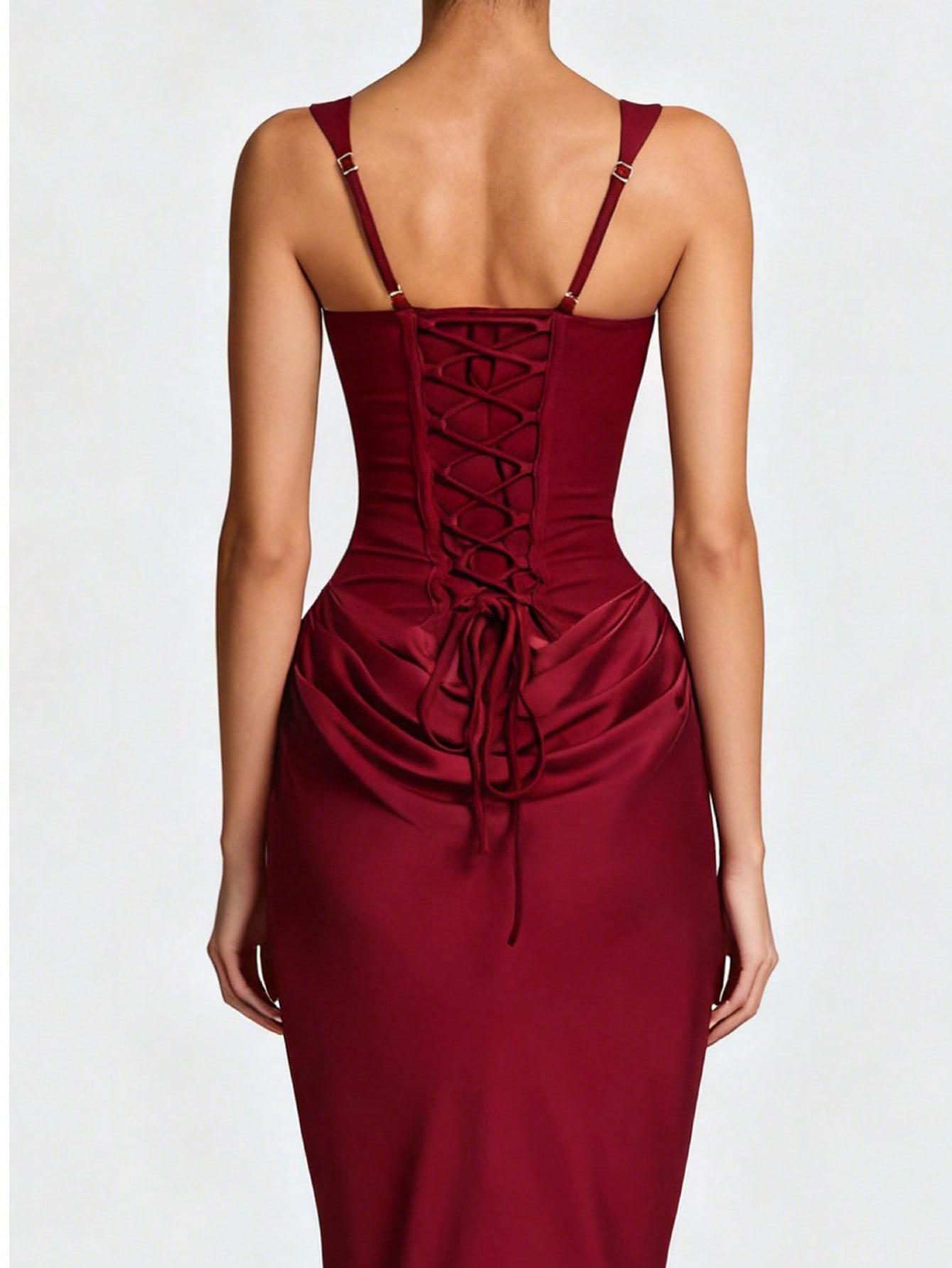 SHEIN CZERWONA MAXI SUKIENKA S06__XL