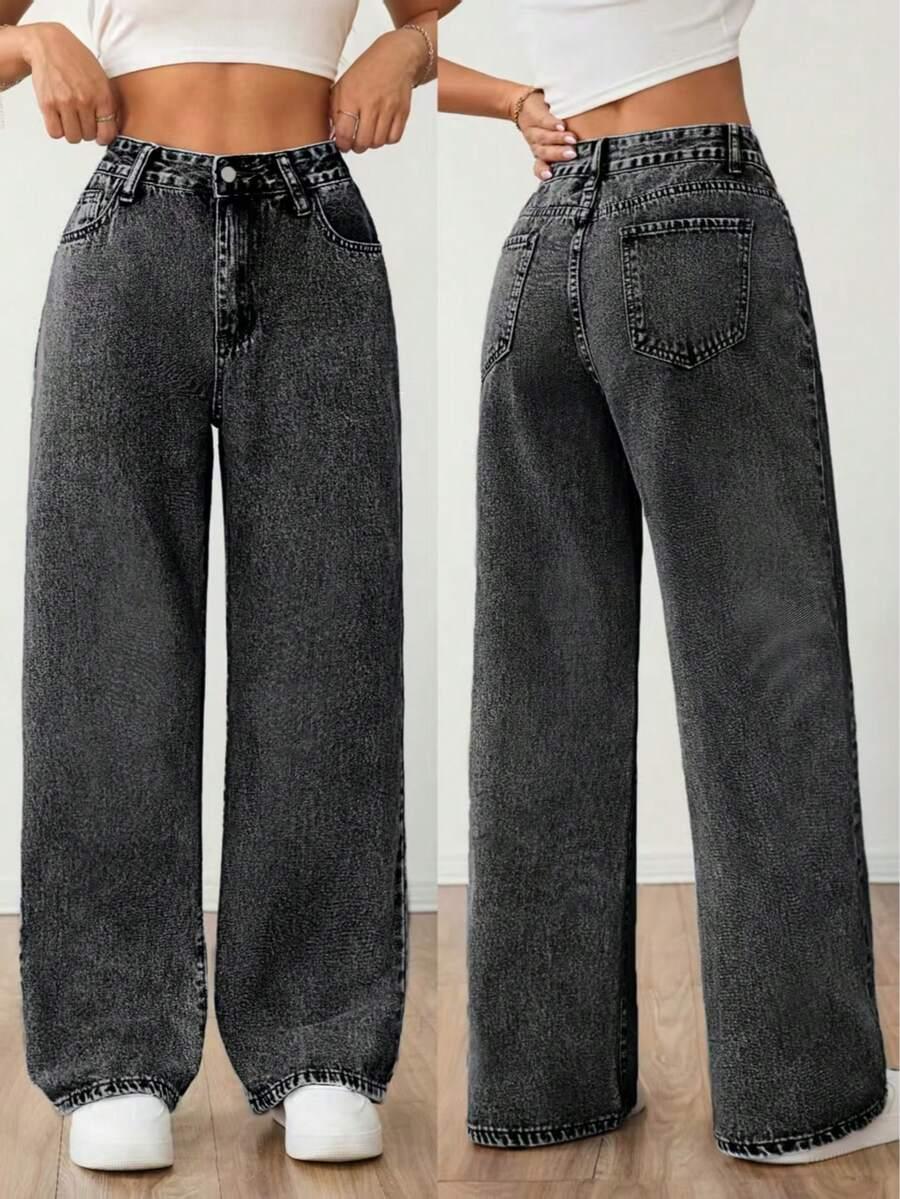 SHEIN SZARE SPODNIE JEANS S06__L