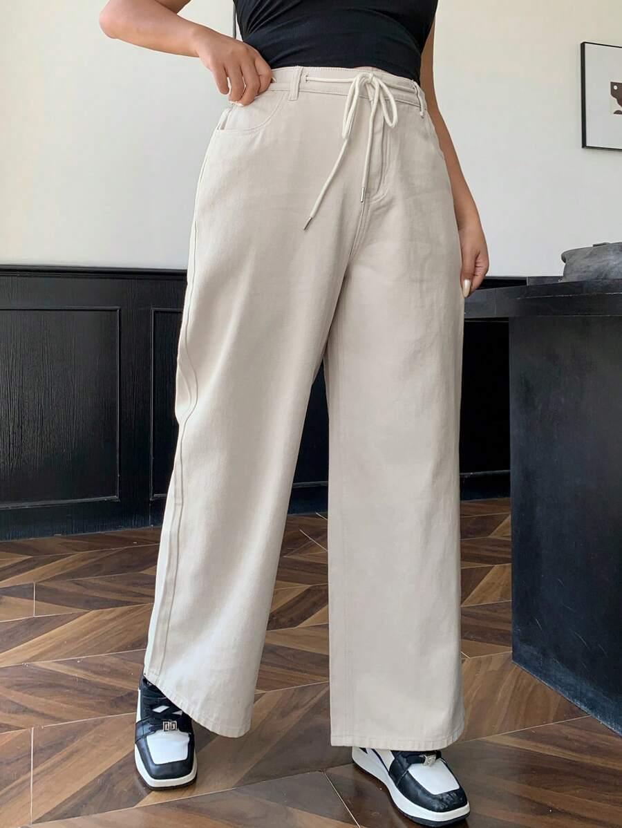 DAZY BEŻOWE SPODNIE JEANS S06__50