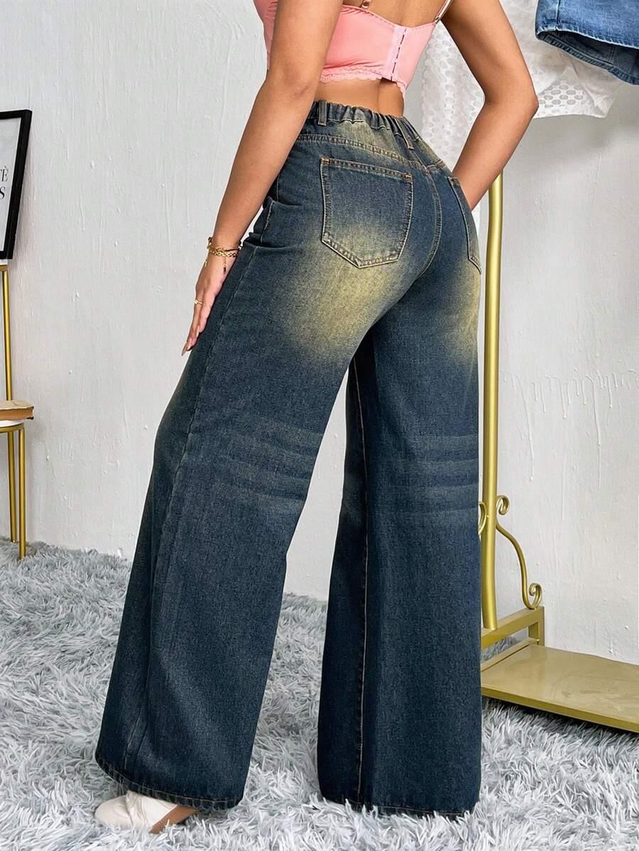 SHEIN JEANSY WYSOKI STAN KIESZENIE S06__W30/L32/L