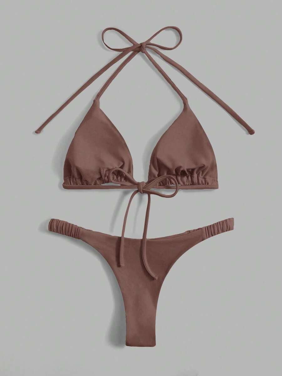 SWIM MOD BRĄZOWY DWUCZĘŚCIOWY STRÓJ KĄPIELOWY S09__S