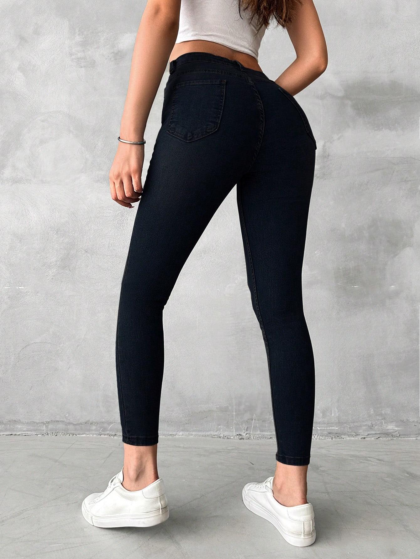 SHEIN CZARNE SPODNIE JEANS S06__XXL