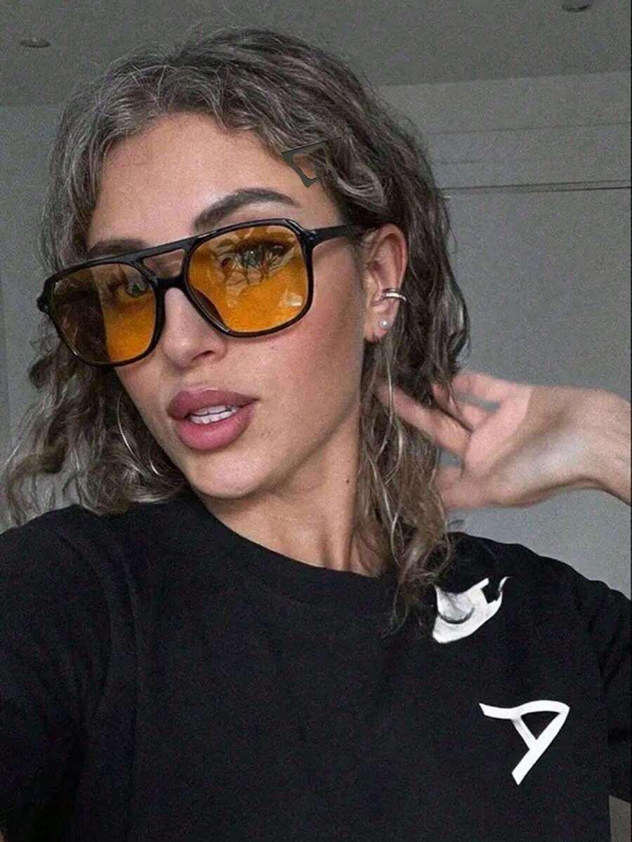 SHEIN CZARNE OKULARY PRZECIWSŁONECZNE S07
