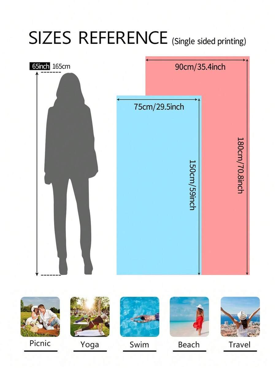 SHEIN RĘCZNIK PLAŻOWY PRINT S07__90X180