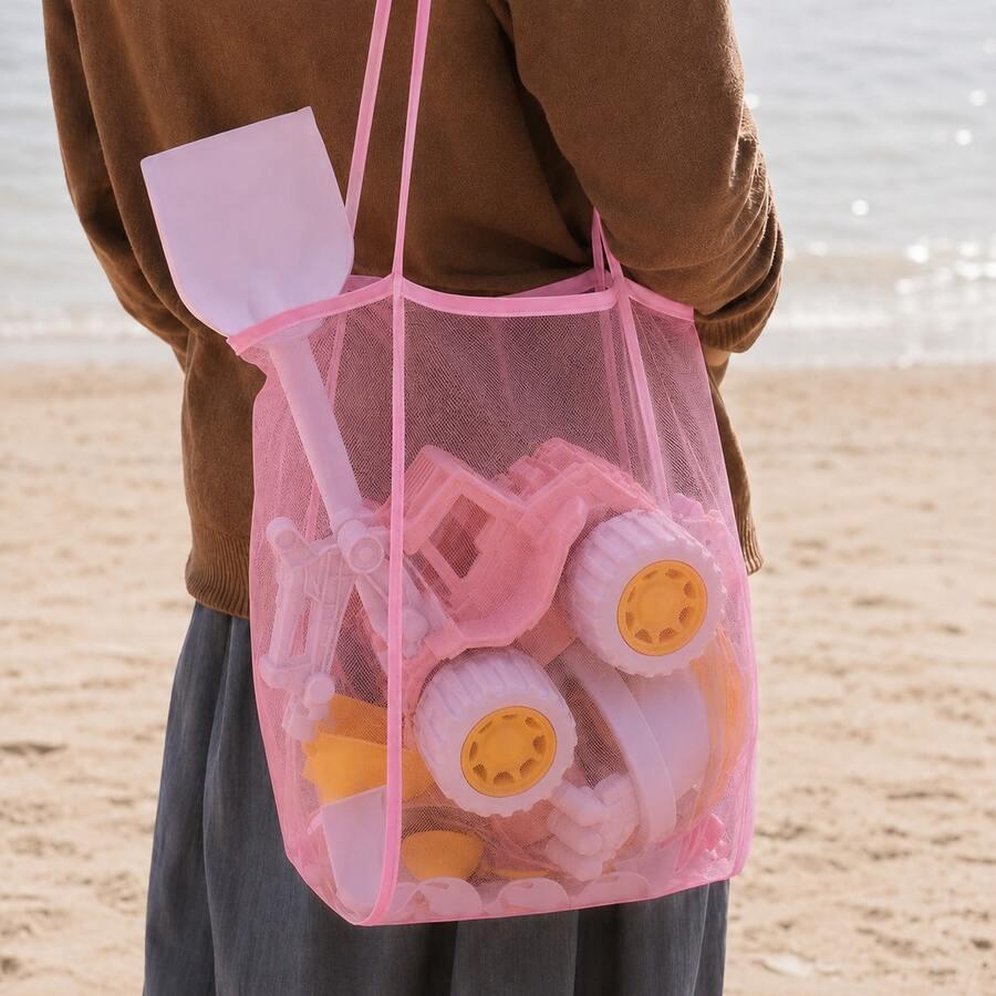 SHEIN RÓŻOWA TORBA PLAŻOWA S07__30X32