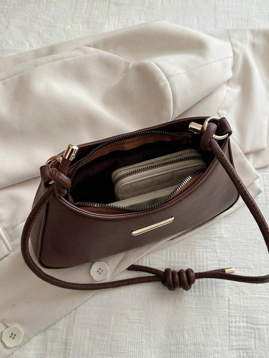 SHEIN BRĄZOWA TOREBKA IMITACJA SKÓRY S07__25X14