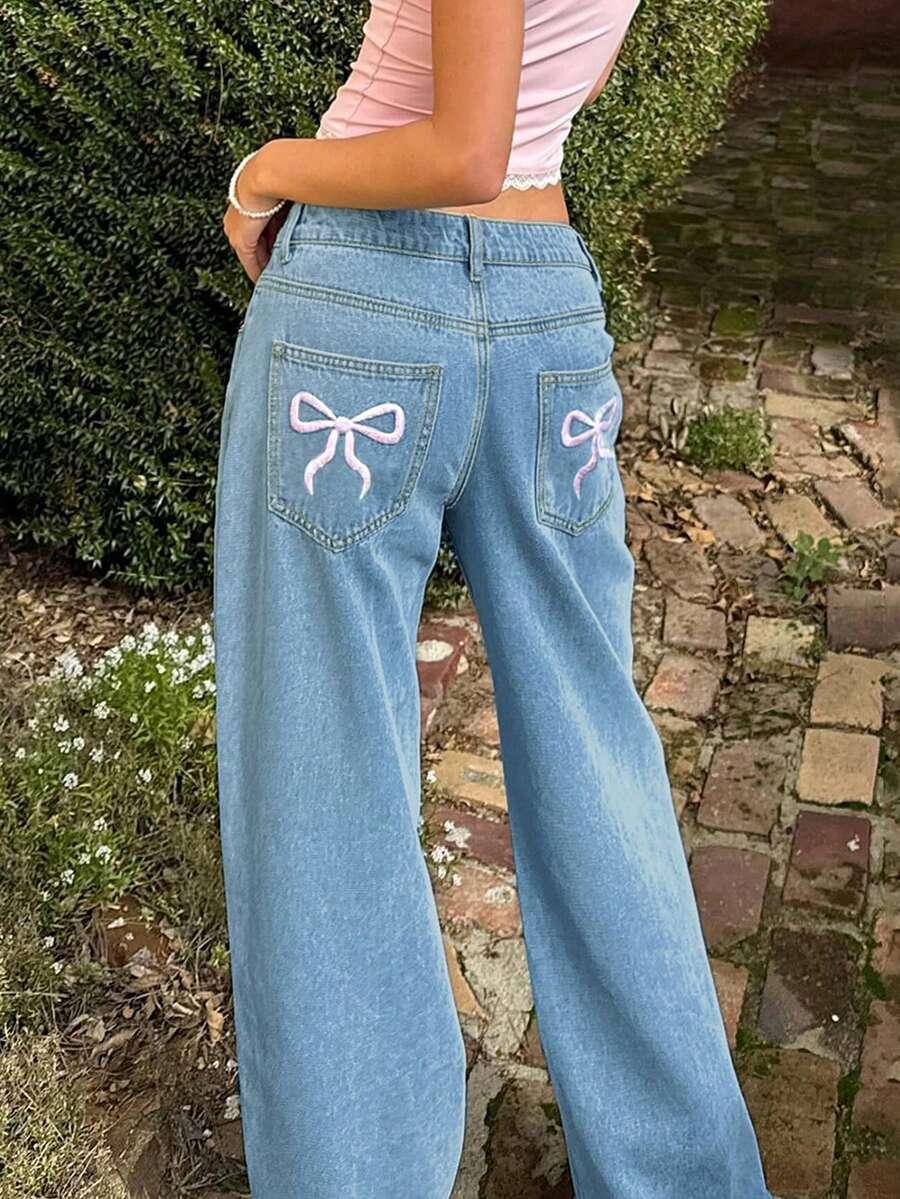 SHEIN NIEBIESKIE SPODNIE JEANS S06__S