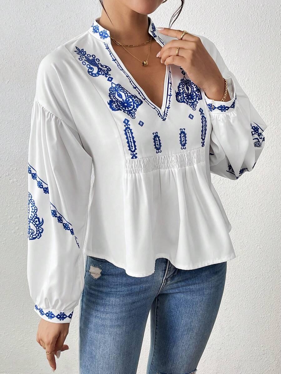 SHEIN BLUZKA Z DŁUGIM RĘKAWEM S06__XS