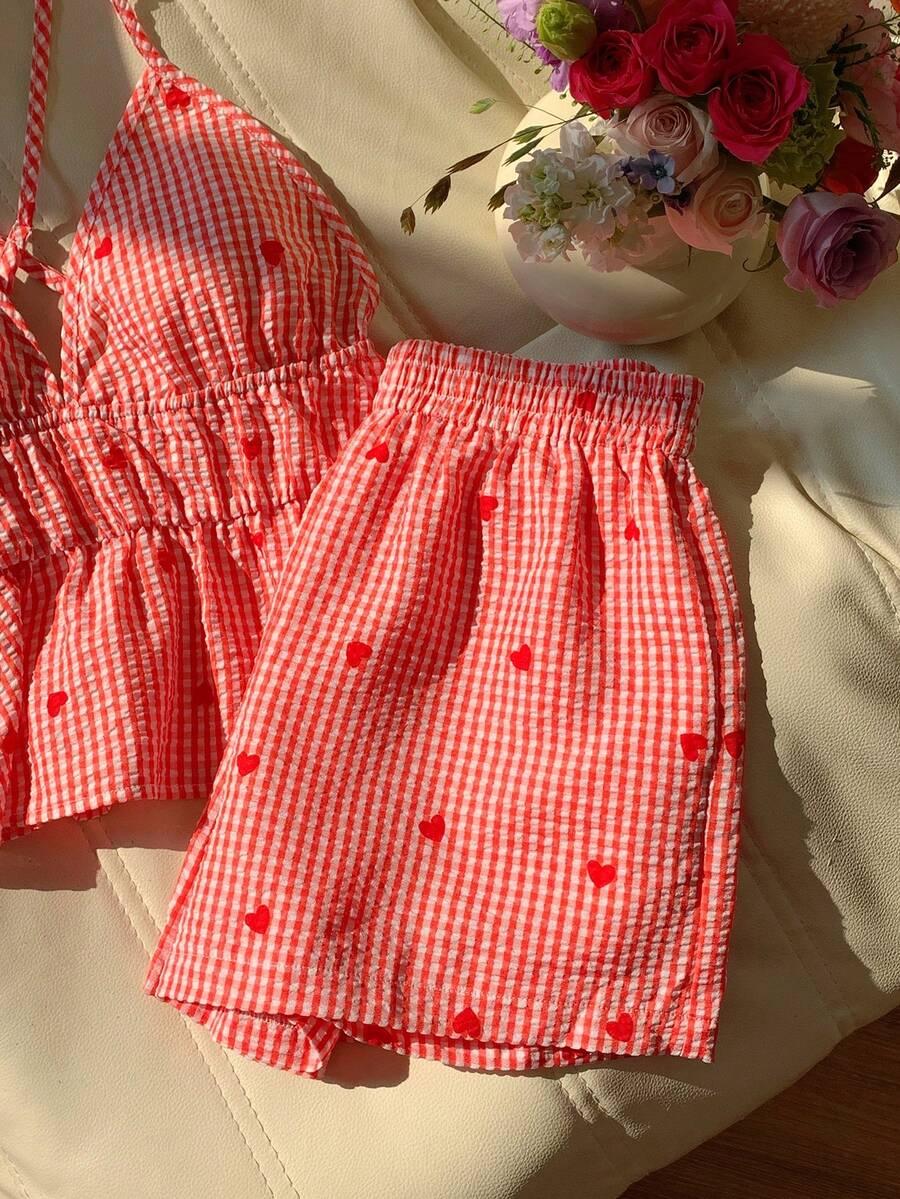 SHEIN CZERWONE KRÓTKIE SPODENKI KRATKA S06__M