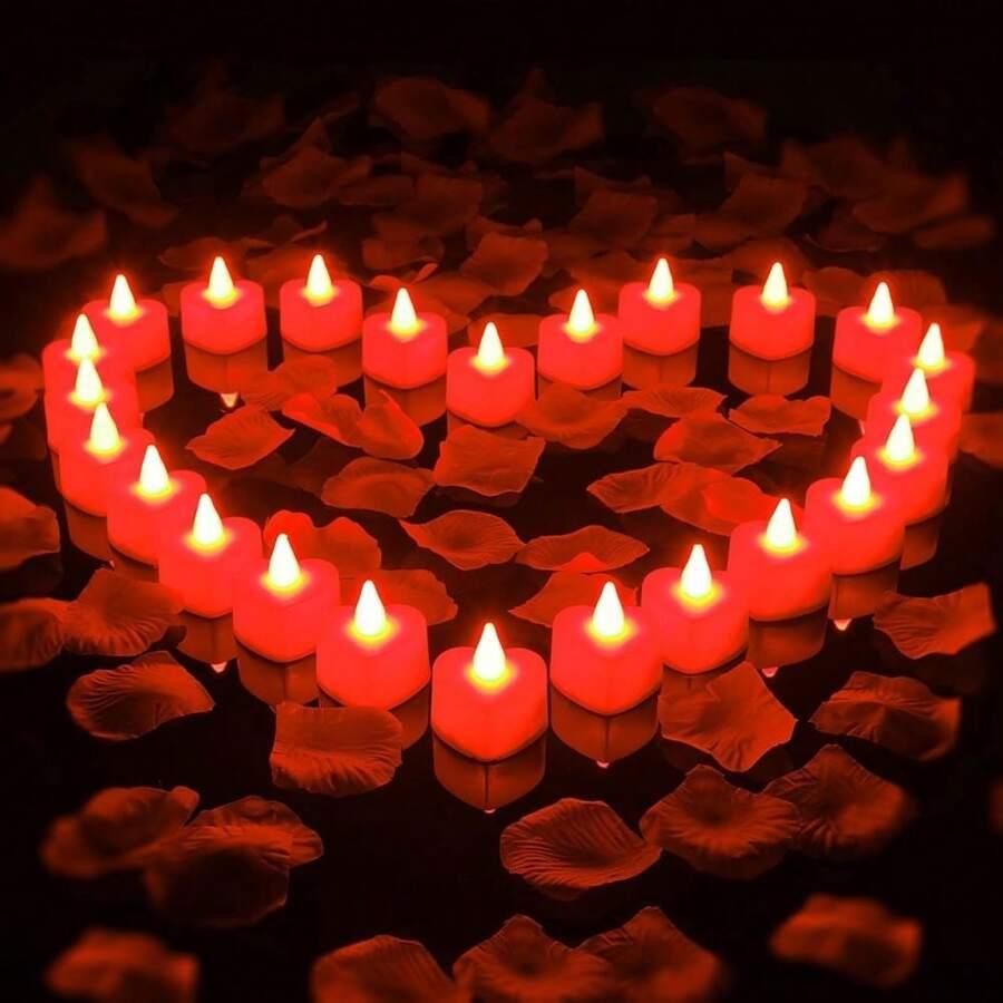 SHEIN ŚWIECZKI LED SERCA 24SZT. S07__3,5X2