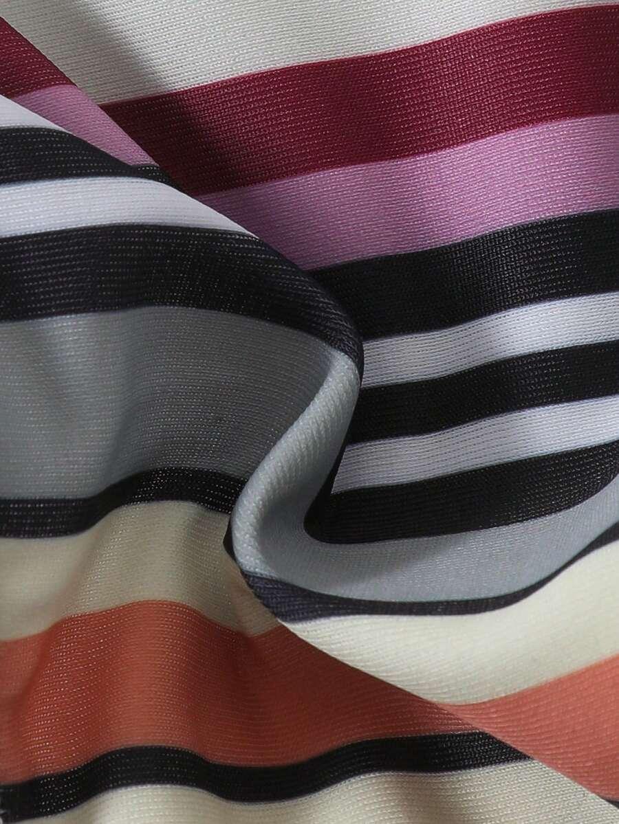 SHEIN DWUCZĘŚCIOWY STRÓJ KĄPIELOWY W PASKI S09__M