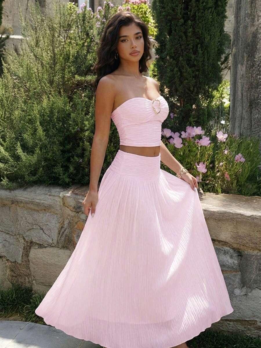 SHEIN RÓŻOWY TOP ZDOBIENIE S06__S