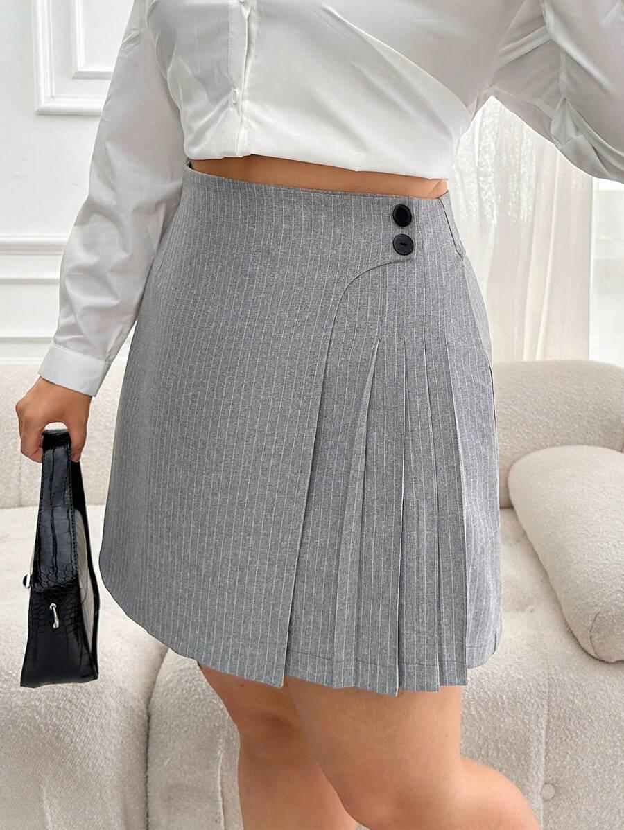SHEIN SZARA MINI SPÓDNICA S06__50