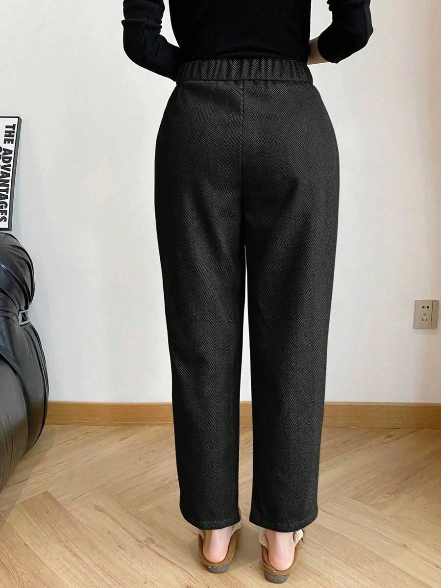 SHEIN CZARNE SPODNIE ZAMEK S06__XXL
