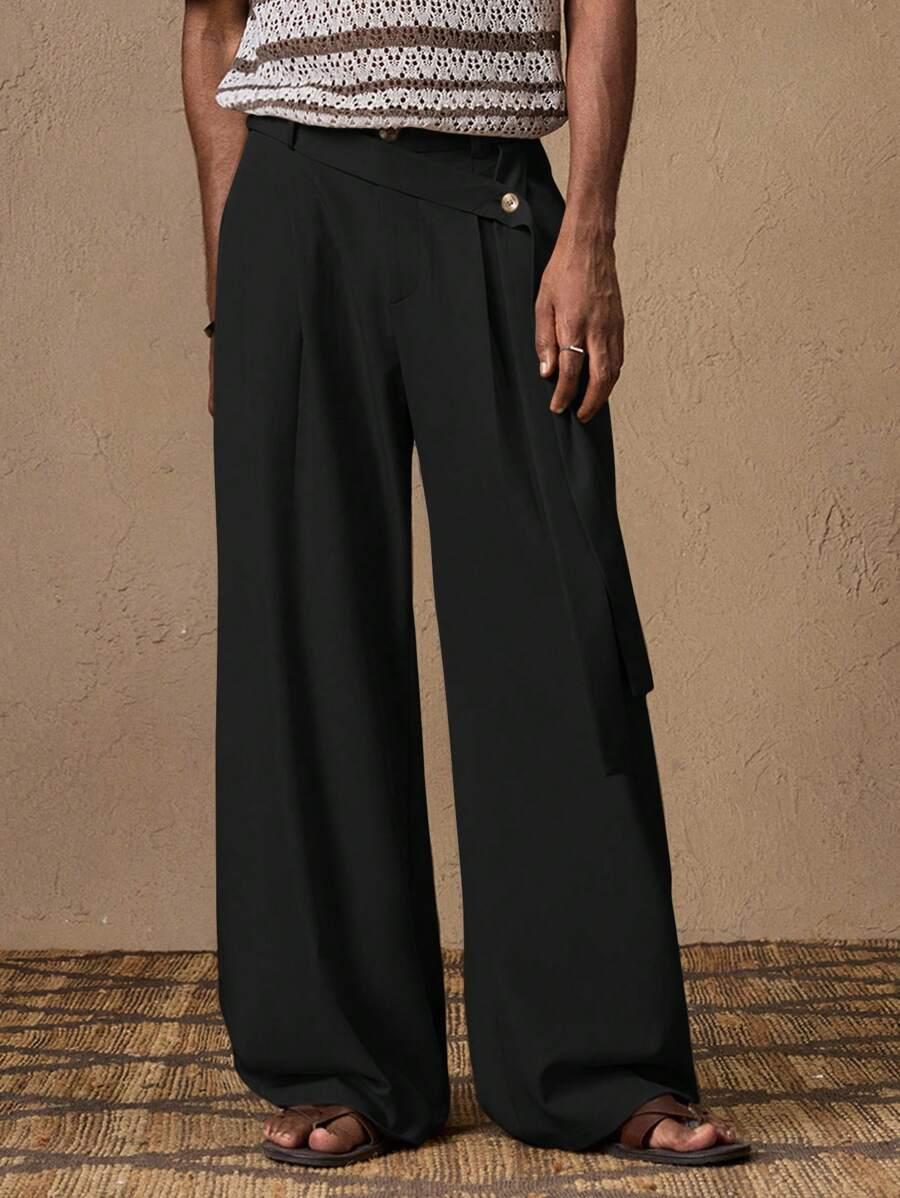 SHEIN CZARNE SPODNIE PROSTA NOGAWKA S06__M