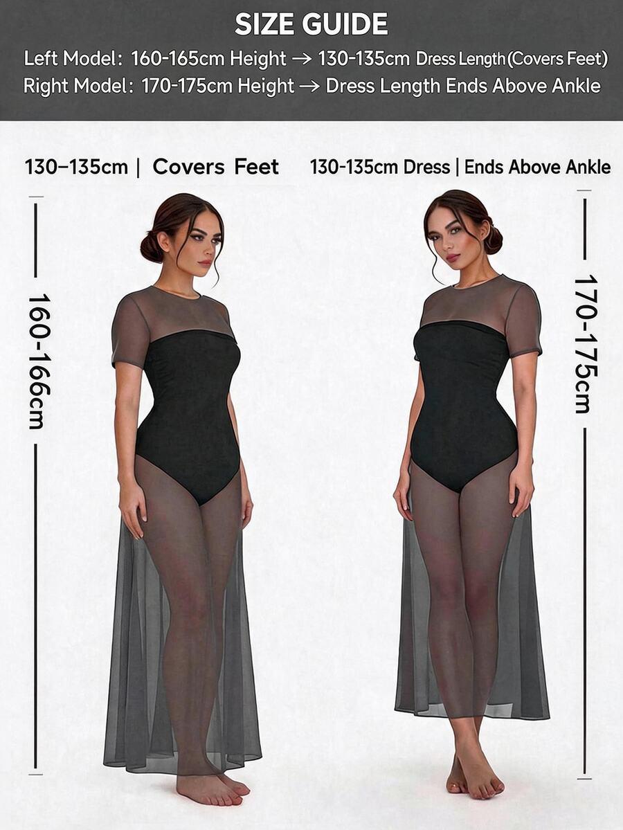 SHEIN MAXI SUKIENKA KRÓTKI RĘKAW FALBANY S06__48