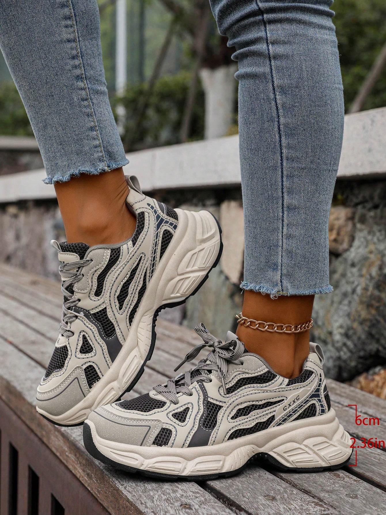 SHEIN BUTY SPORTOWE PLATFORMA WIĄZANIE S06__39