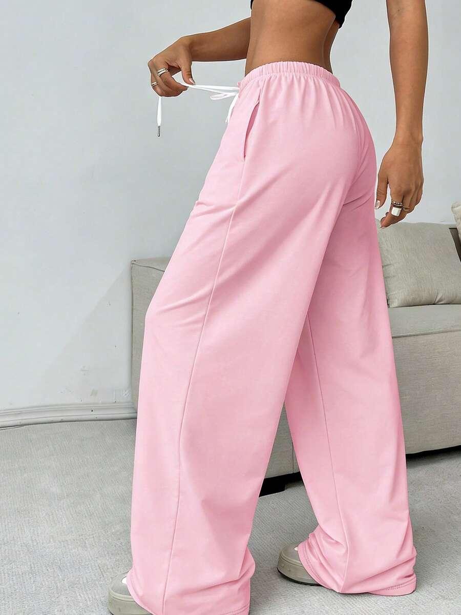 SHEIN RÓŻOWE SPODNIE DRESOWE S06__M