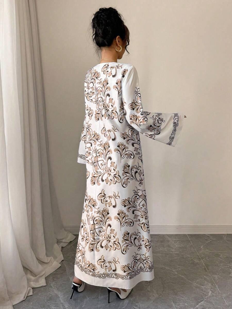 SHEIN BIAŁA MINI SUKIENKA PRINT S06__XL