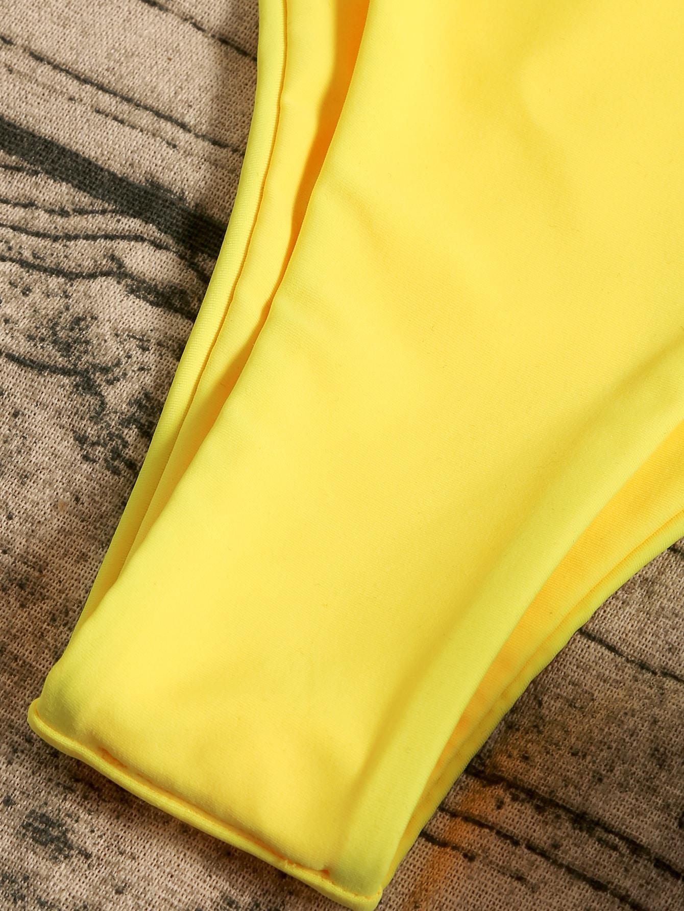 SHEIN ŻÓŁTY DWUCZĘŚCIOWY STRÓJ KĄPIELOWY S09__M
