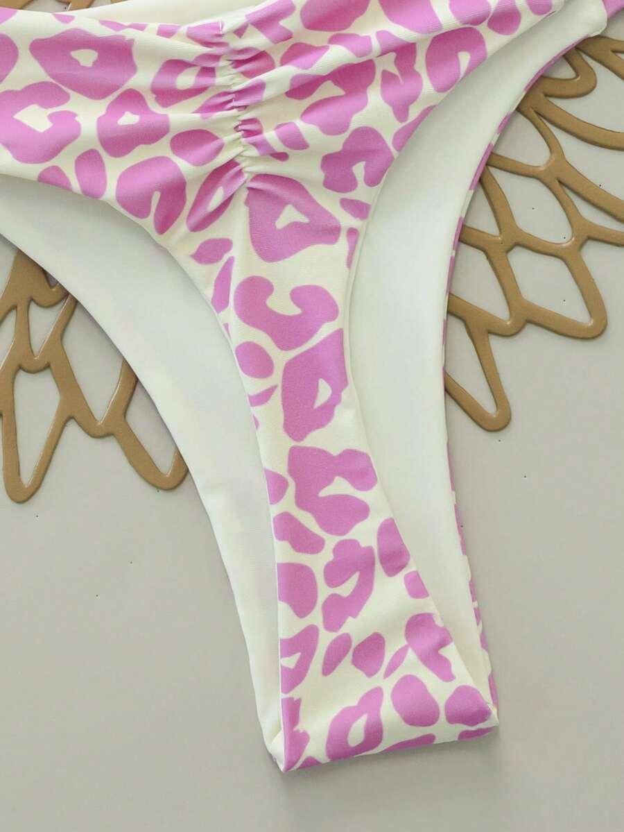 SHEIN DWUCZĘŚCIOWY STRÓJ KĄPIELOWY ANIMAL PRINT S09__S